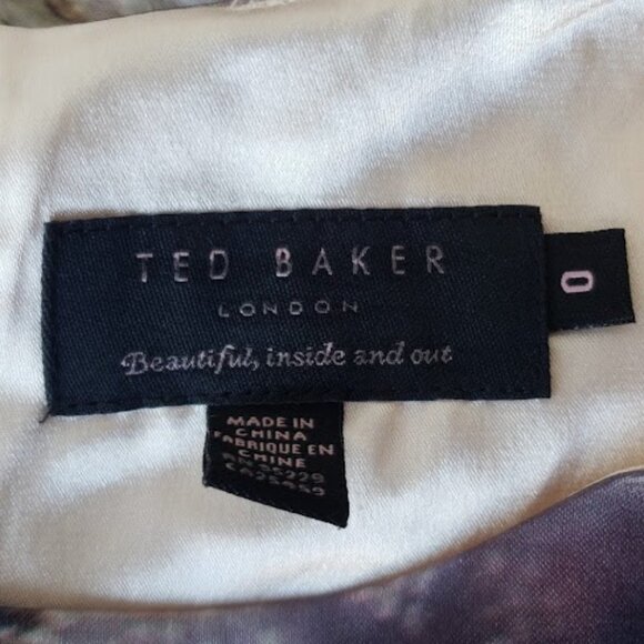 Ted Baker Mecia Sequin Print Fit and Flare Dress - Picture 6 of 6